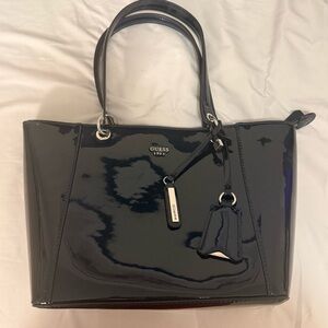 Guess Shiny Dark Blue  Tote Bag